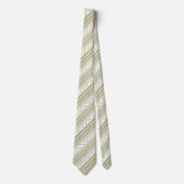 Cravate Motif rayé olive avec étoiles (Devant)