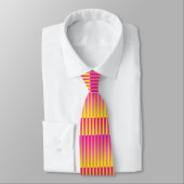 Cravate Motif rayé orange jaune rose (Attaché)
