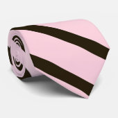 Cravate Motif rayé rose clair et noir (Roulé)