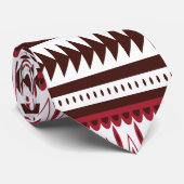 Cravate motif rayé rouge et blanc (Roulé)