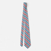 Cravate Motif rayé rouge et bleu (Dos)