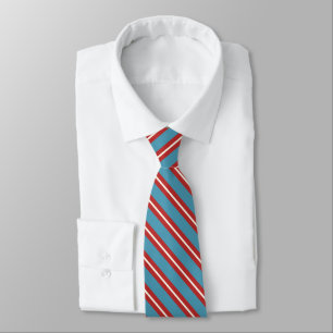 Cravate Motif rayé rouge et bleu vibrant Design moderne