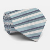Cravate Motif rayé texturé bleu pastel rose magenta  (Roulé)