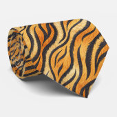 Cravate Motif rayé tigre audacieux – Impression d'animal e (Roulé)