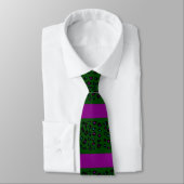 Cravate Motif rayé violet et vert (Attaché)