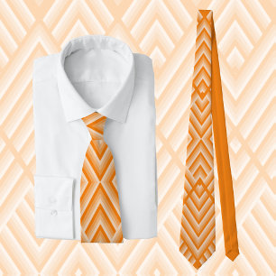 Cravate Motif rayée moderne dans les tons orange