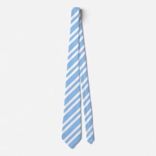 Cravate Motif Rayures Bleu Blanc