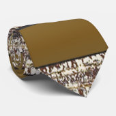 Cravate Motif rayures crème dorée (Roulé)