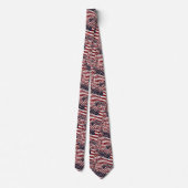Cravate Motif rayures étoiles rouge blanc bleu drapeau amé (Dos)