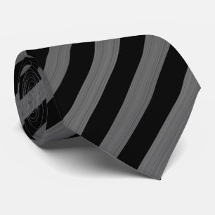 Cravate Motif Rayures Grises Noires