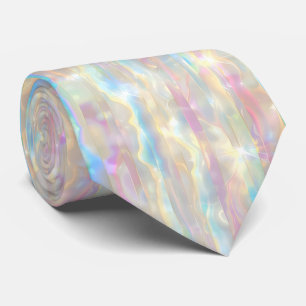 Cravate Motif rayures iridescentes scintillantes couleurs 