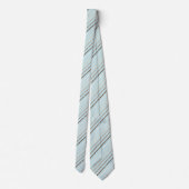 Cravate Motif rayures marron vert pistache Moderne Chic (Dos)