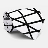 Cravate Motif rayures noir et blanc (Roulé)