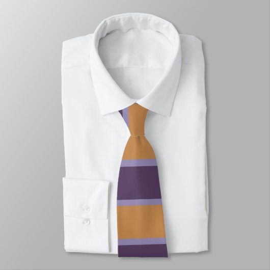 Cravate Motif rayures orange violet (Attaché)