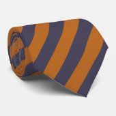 Cravate Motif Rayures Orange Violet (Roulé)