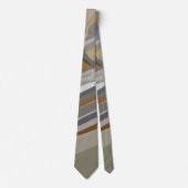 Cravate Motif rayures pierre marbre gris or (Devant)
