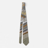 Cravate Motif rayures pierre marbre gris or (Dos)