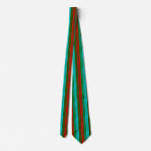 Cravate Motif rayures vert rouge bleu   (Dos)