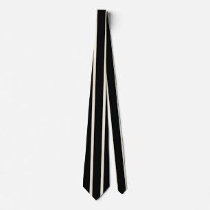 Cravate Motif rayures verticales noir et blanc classique