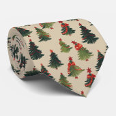 Cravate Motif récurrent de l'arbre de Noël (Roulé)
