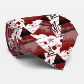 Cravate Motif Red Christmas Trees (Roulé)