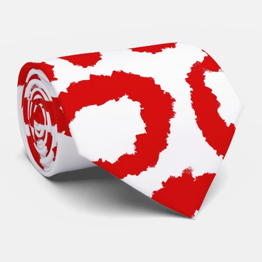 Cravate Motif Red Leopard (Roulé)