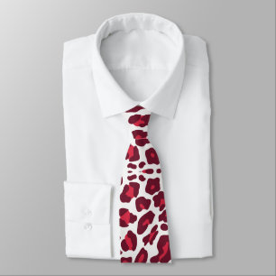 Cravate Motif Red Leopard
