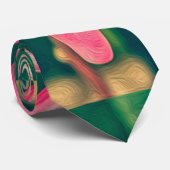 Cravate Motif Red Plumeria (Roulé)