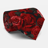 Cravate Motif Red Roses (Roulé)
