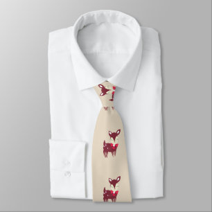 Cravate Motif répété de rennes de Noël mignons