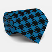 Cravate Motif répétitif noir et bleu (Roulé)