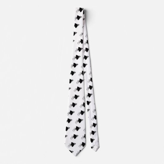 Cravate Motif reptile noir (Devant)
