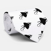 Cravate Motif reptile noir (Roulé)