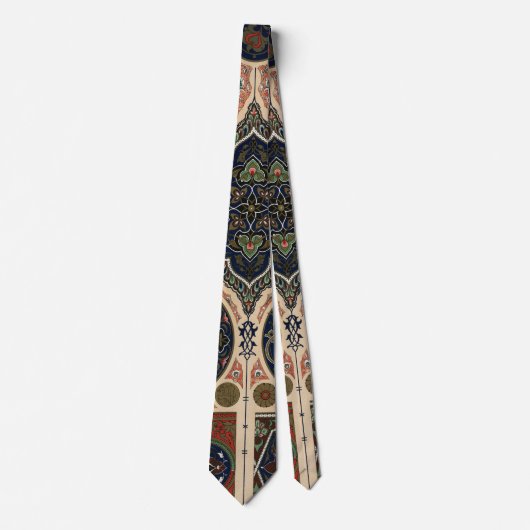 Cravate Motif rétro arabe complexe (Devant)