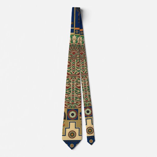 Cravate motif rétro assyrien (Devant)