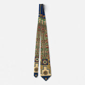 Cravate motif rétro assyrien (Dos)