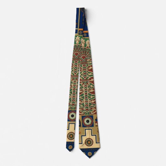 Cravate motif rétro assyrien (Dos)