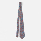 Cravate Motif Retro Blue Red Paisley (Dos)