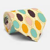 Cravate Motif Rétro Graphique 60s – Mode Élégante (Roulé)