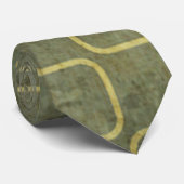 Cravate Motif rétro Grungy Green (Roulé)