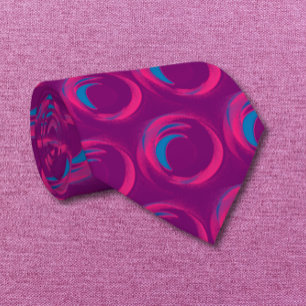Cravate motif rétro poisson-oeil