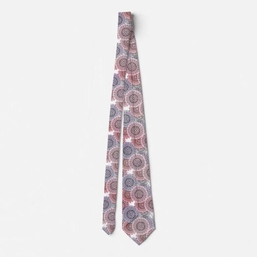 Cravate Motif rétro, rétro, beige, gris élégant (Dos)