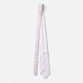 Cravate Motif rétro rose et blanc (Dos)