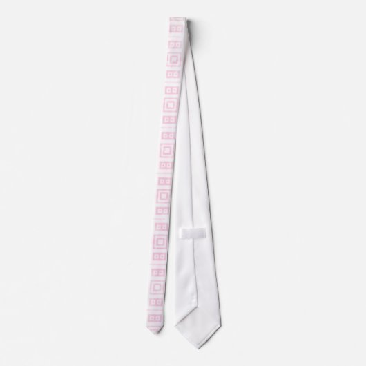 Cravate Motif rétro rose et blanc (Dos)