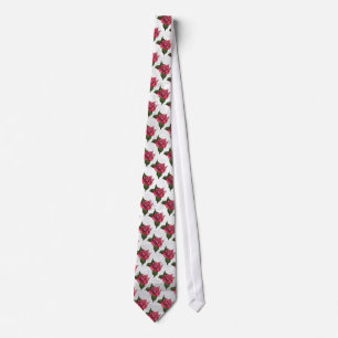 Cravate Motif rose