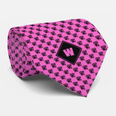 Cravate Motif rose Carlin rose (Roulé)