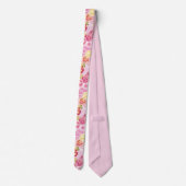 Cravate Motif rose Chrysanthemum Peony (Dos)