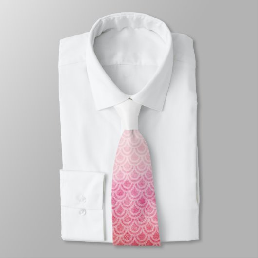 Cravate Motif rose de queue de sirène d'aquarelle (Attaché)