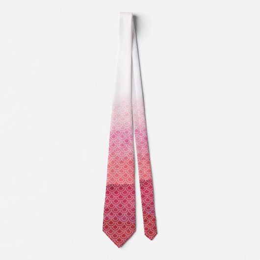 Cravate Motif rose de queue de sirène d'aquarelle (Devant)