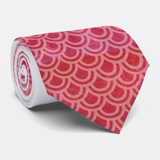 Cravate Motif rose de queue de sirène d'aquarelle (Roulé)
